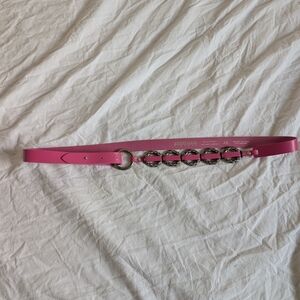 Antoniazzi Firenze Pink Genuine Leather Belt XL Made In Italy Barbiecore